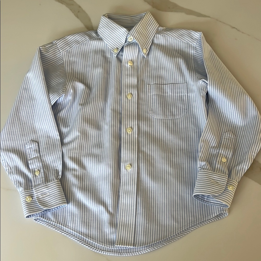 Brooks Brothers Classic Blue and White Button Down Shirt